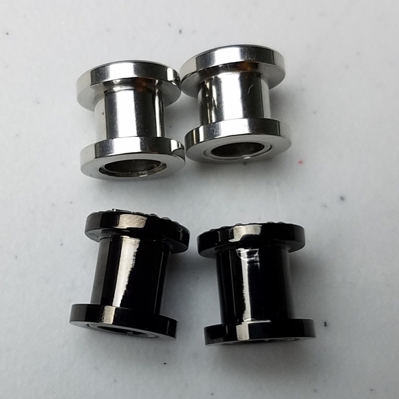 Body Rage Stainless Steel Star/CZ Plug Gauge Bundle 0G - Picture 7 of 8